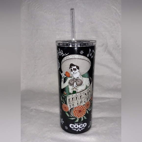 Disney Parks Pixar Coco Ernesto de la Cruz Stainless Steel Travel Tumbler New - Picture 1 of 4